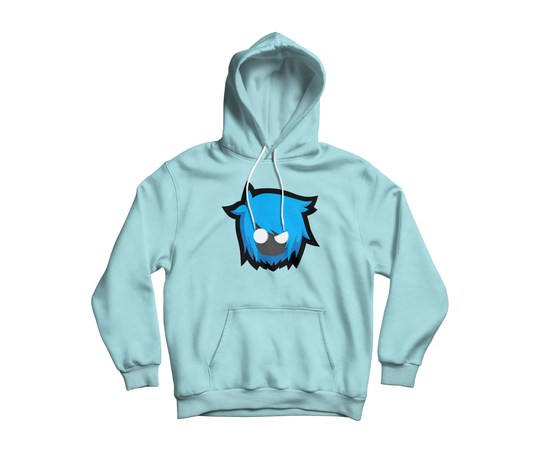 MISSASINFONIA HOODIE CYAN MISSA FACE