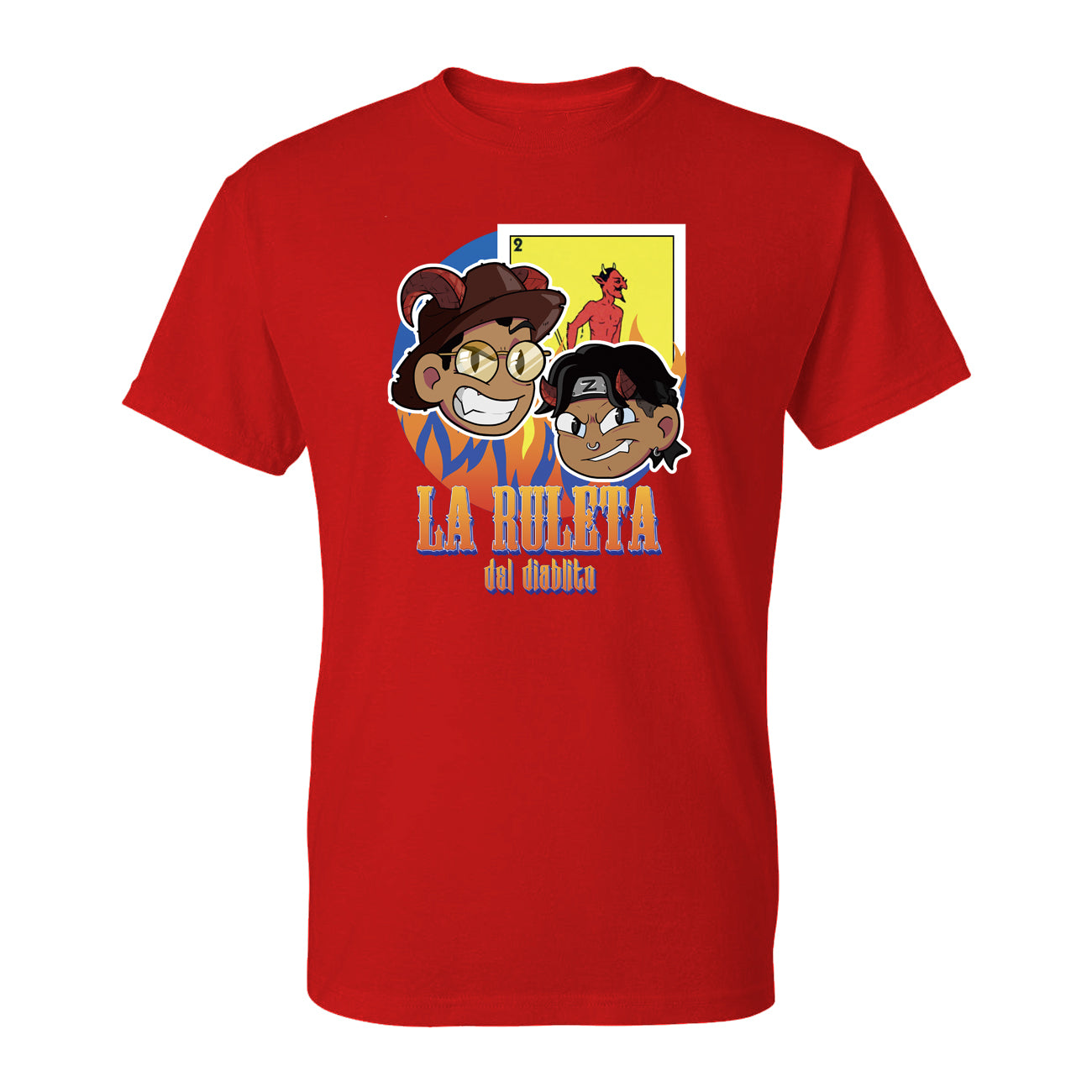 Playera Hombre Ruleta del Diablito Doble Diseño