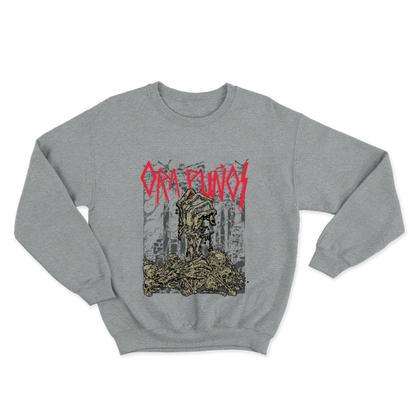 Sudadera alkapone mano esqueleto ora puños