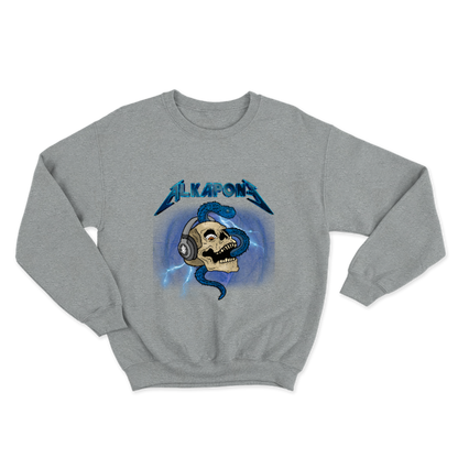 Sudadera alkapone metalica rayo con craneo