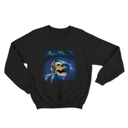 Sudadera alkapone metalica rayo con craneo