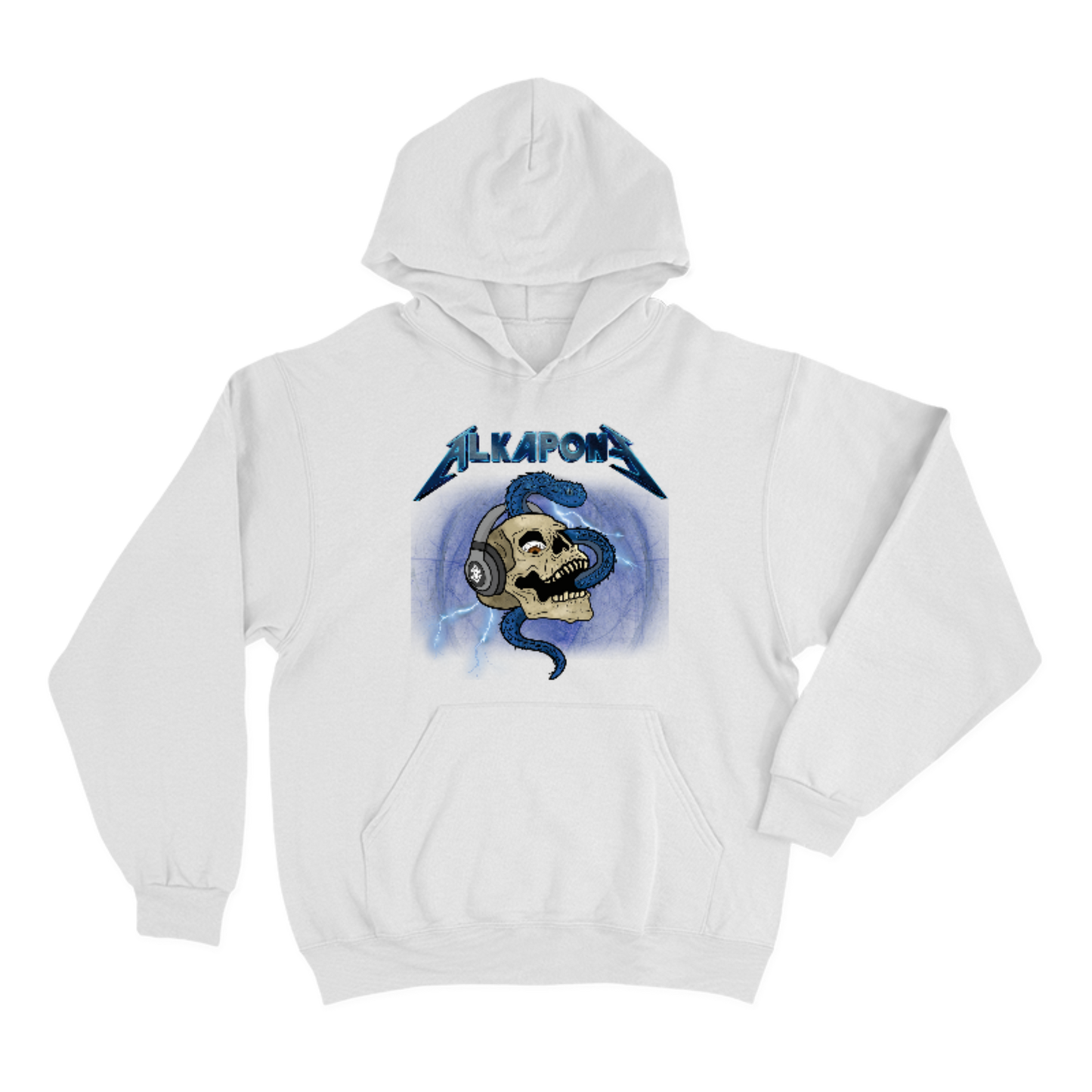 Hoodie alkapone metalica rayo con craneo