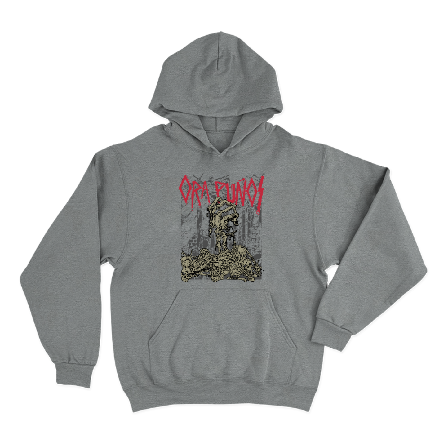 Hoodie alkapone mano esqueleto ora puños