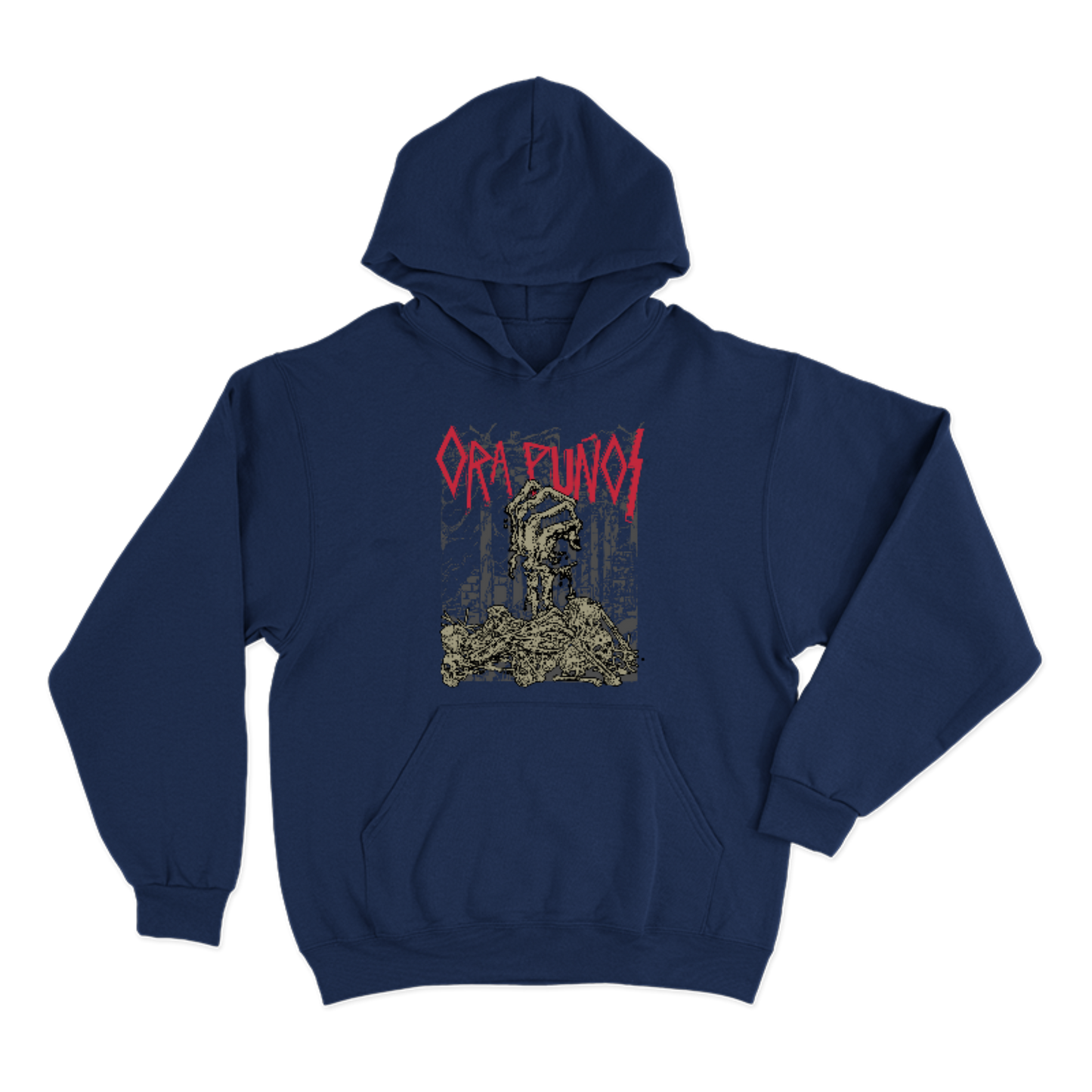 Hoodie alkapone mano esqueleto ora puños