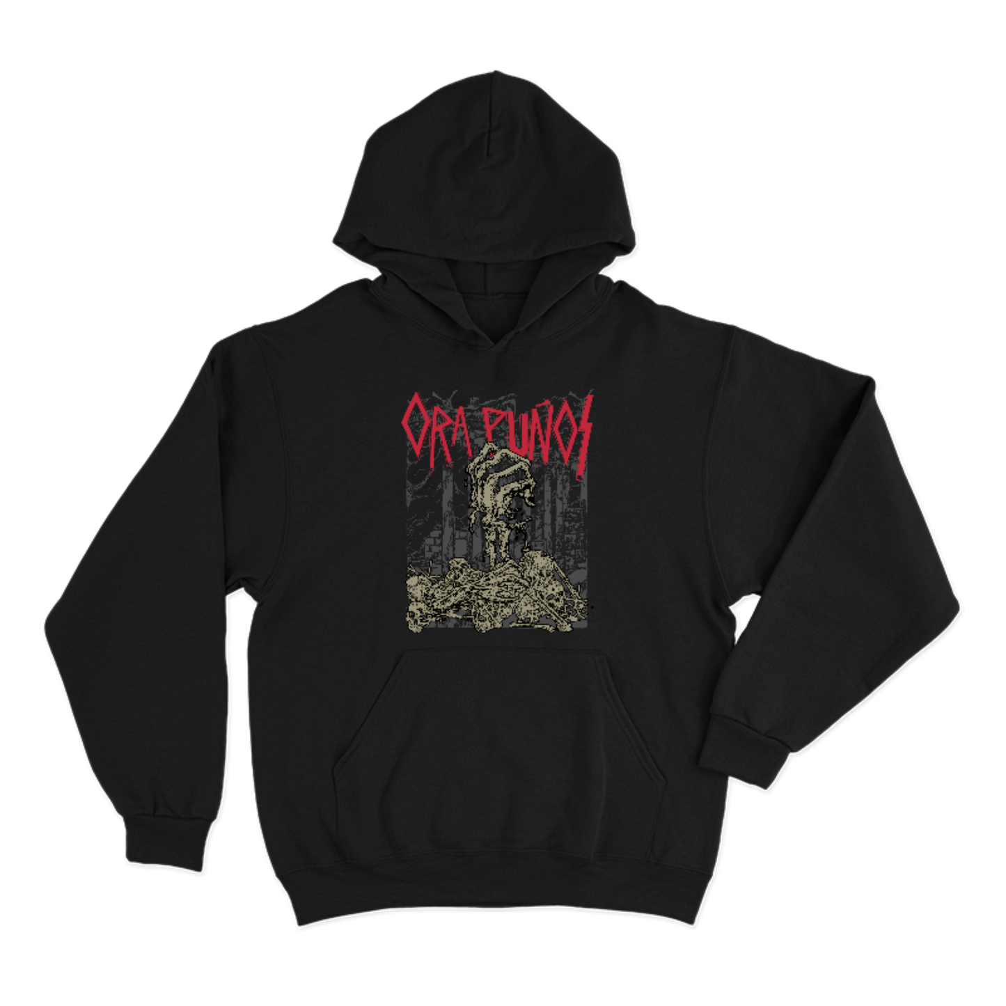 Hoodie alkapone mano esqueleto ora puños