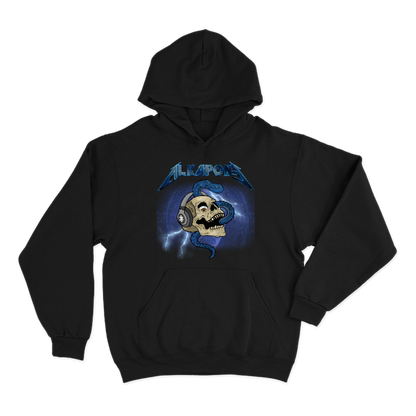 Hoodie alkapone metalica rayo con craneo