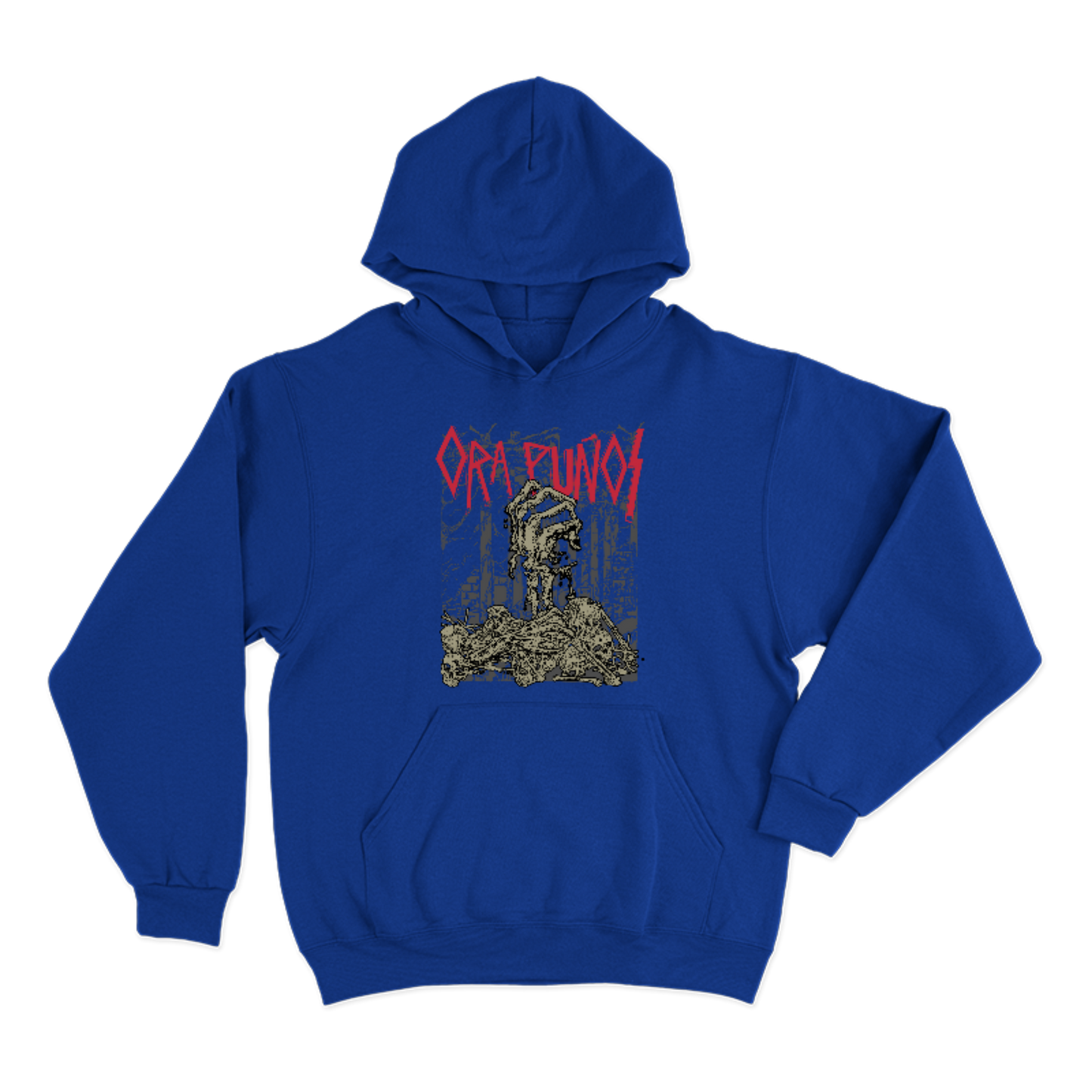 Hoodie alkapone mano esqueleto ora puños