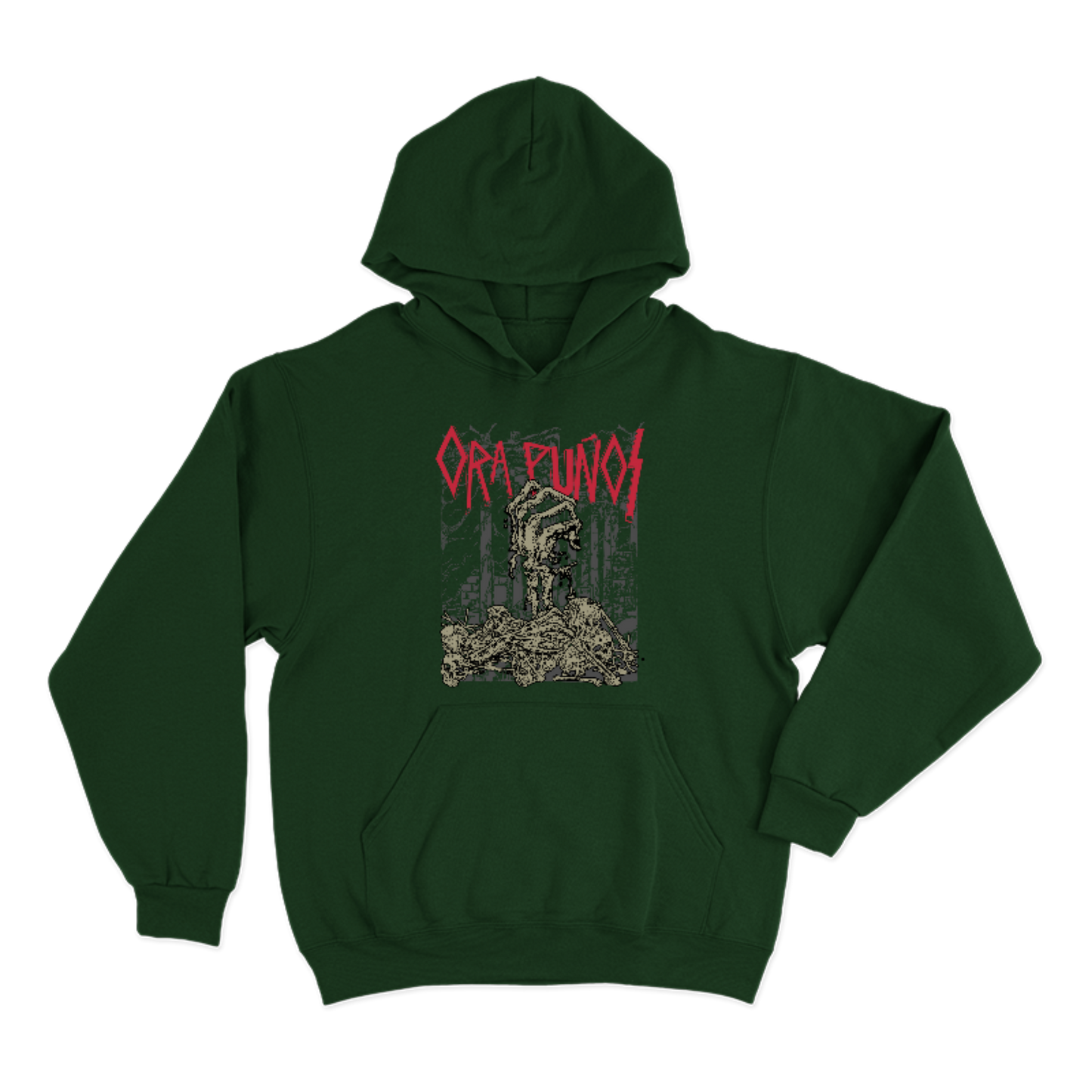 Hoodie alkapone mano esqueleto ora puños