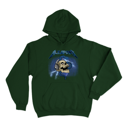 Hoodie alkapone metalica rayo con craneo