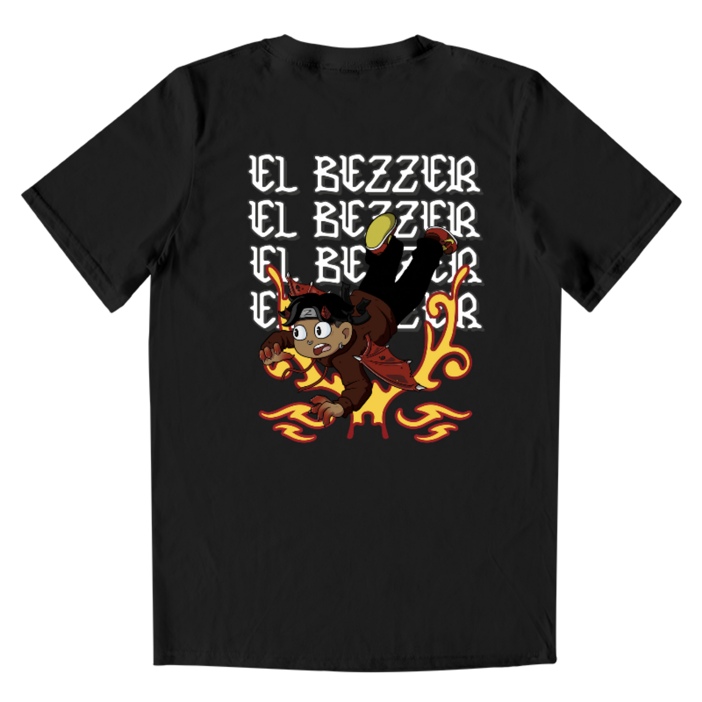 Playera Hombre ElBezzer Tribal Ruleta del Diablito Doble Diseño