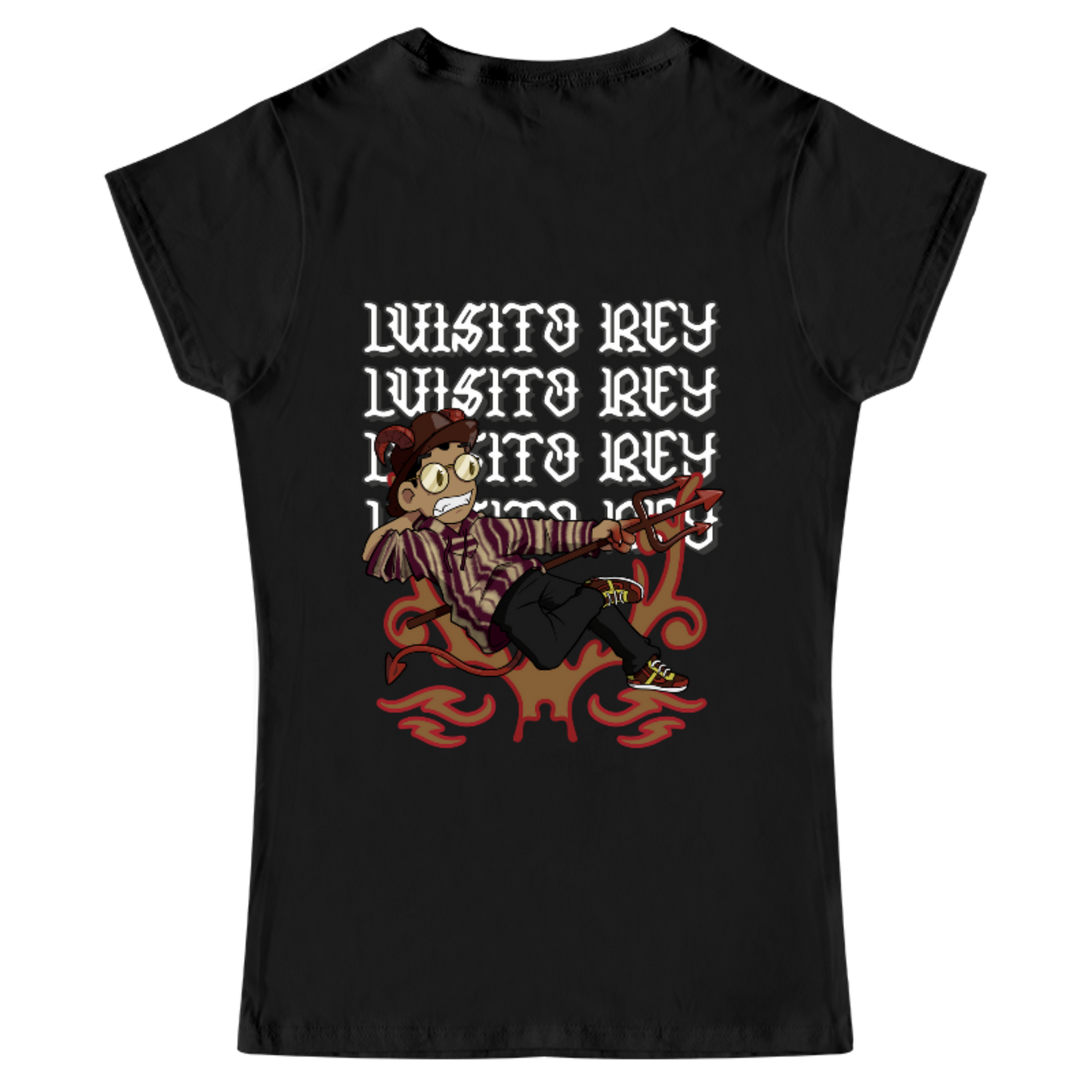 Playera Mujer LuisitoRey Tribal Ruleta del Diablito Doble Diseño