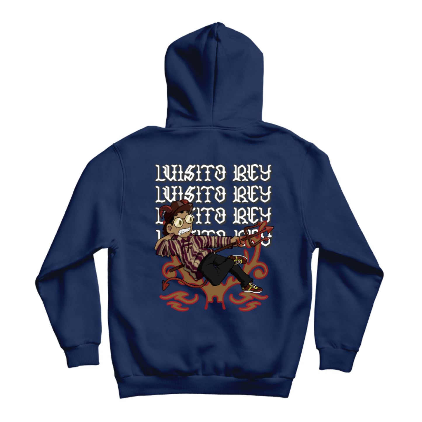 Hoodie LuisitoRey Tribal Ruleta del Diablito Doble Diseño