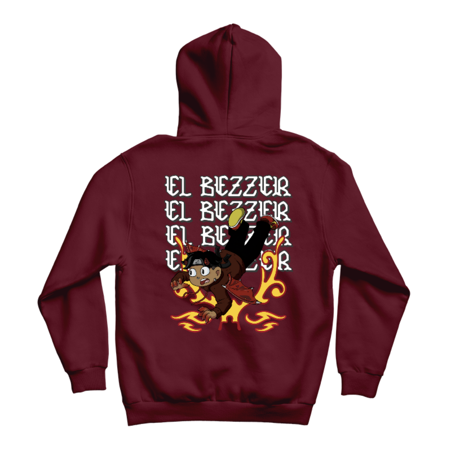 Hoodie ElBezzer Tribal Ruleta del Diablito Doble Diseño