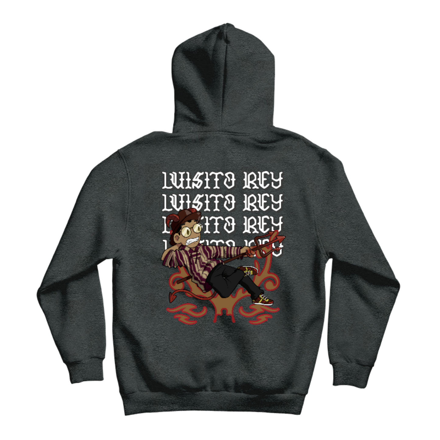 Hoodie LuisitoRey Tribal Ruleta del Diablito Doble Diseño