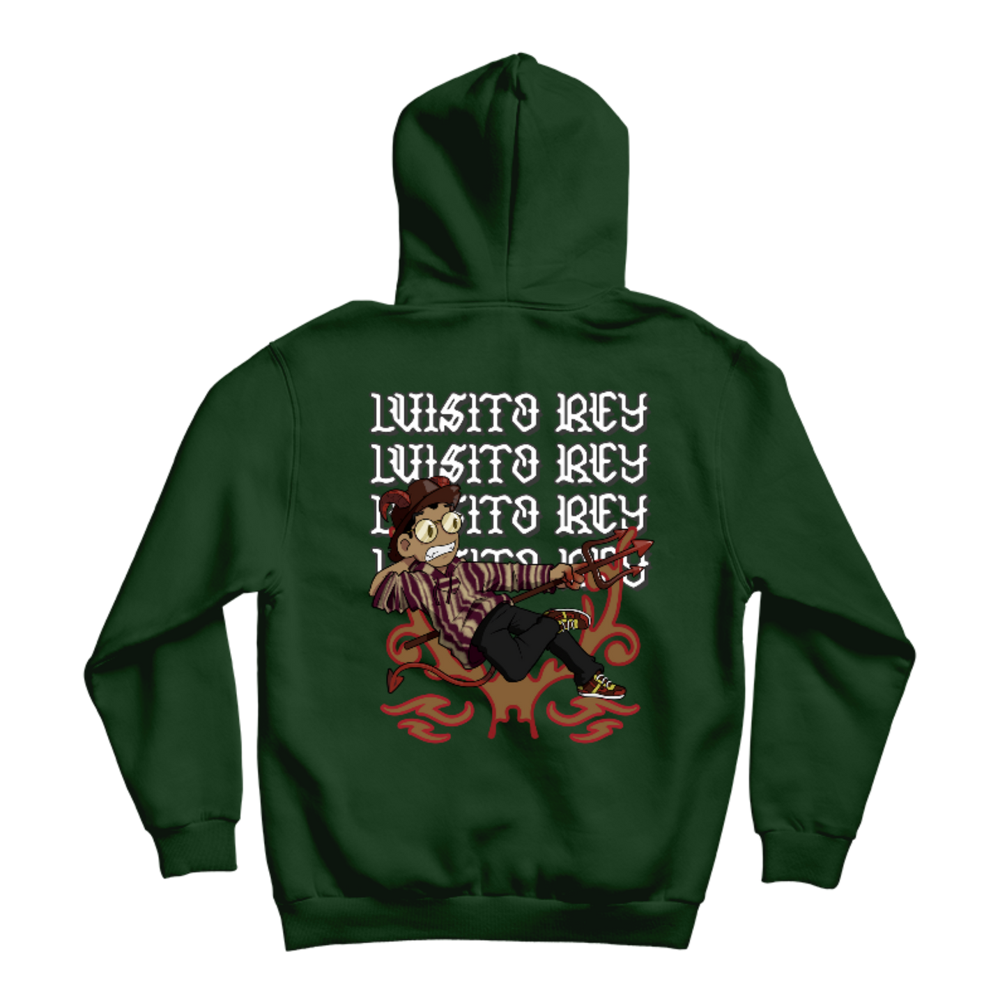 Hoodie LuisitoRey Tribal Ruleta del Diablito Doble Diseño