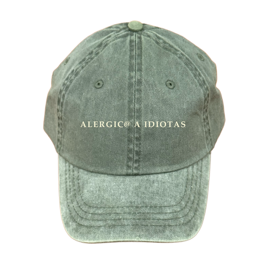 ALERGIC@ A IDIOTAS GORRA SIMPLE DESLAVADA