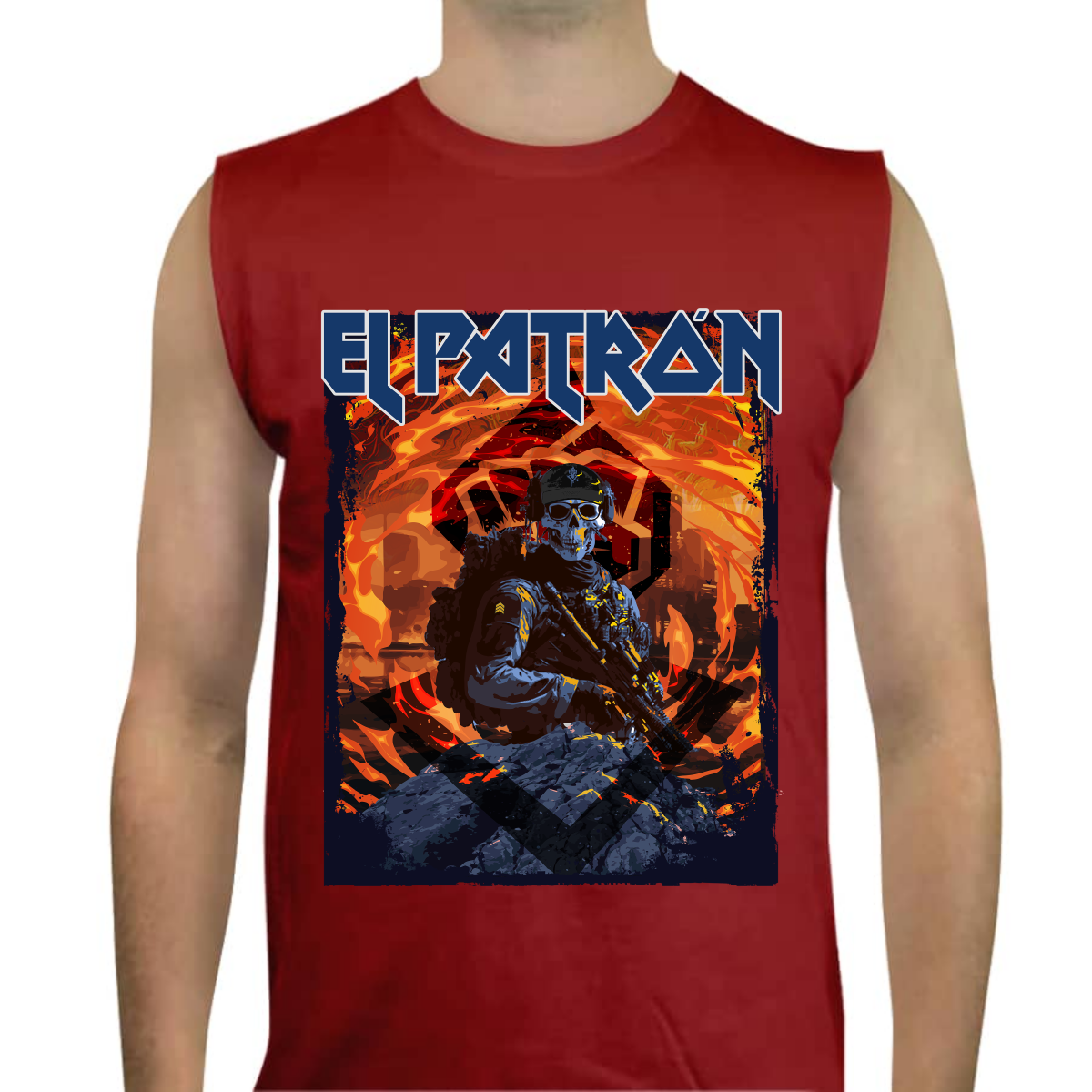 Camiseta tank top alkapone el patrón iron maiden