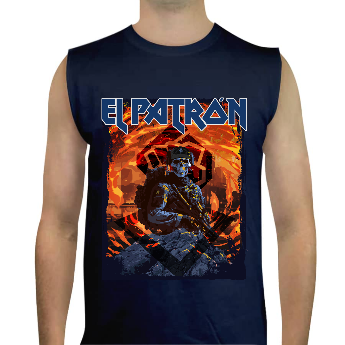 Camiseta tank top alkapone el patrón iron maiden