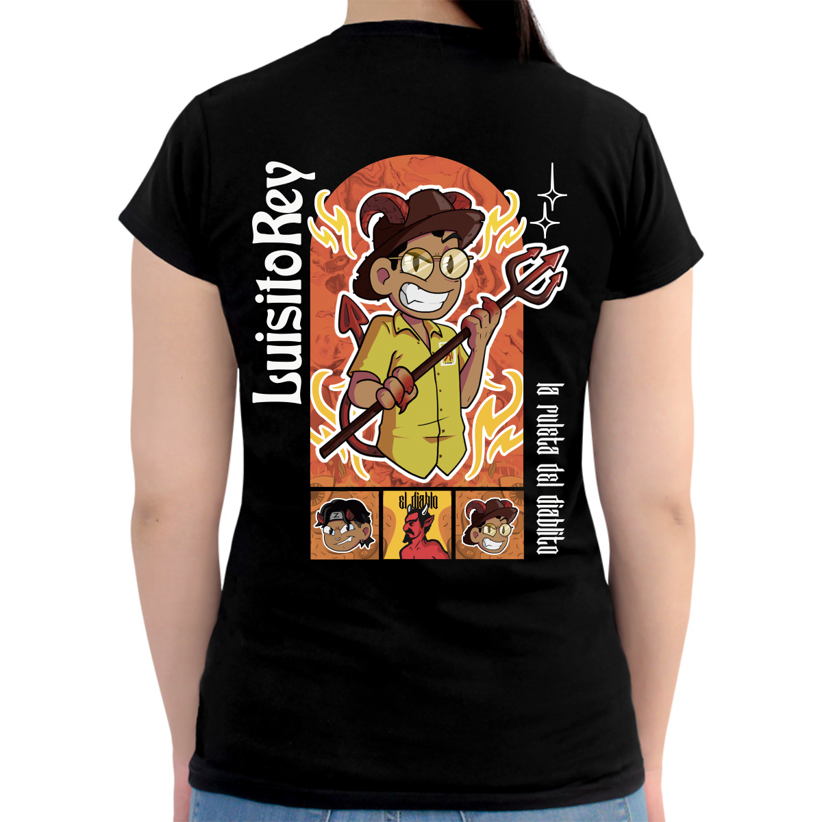 Playera Mujer LuisitoRey Ruleta del Diablito Doble Diseño