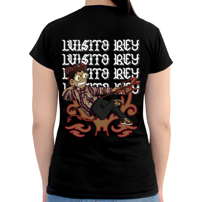 Playera Mujer LuisitoRey Tribal Ruleta del Diablito Doble Diseño