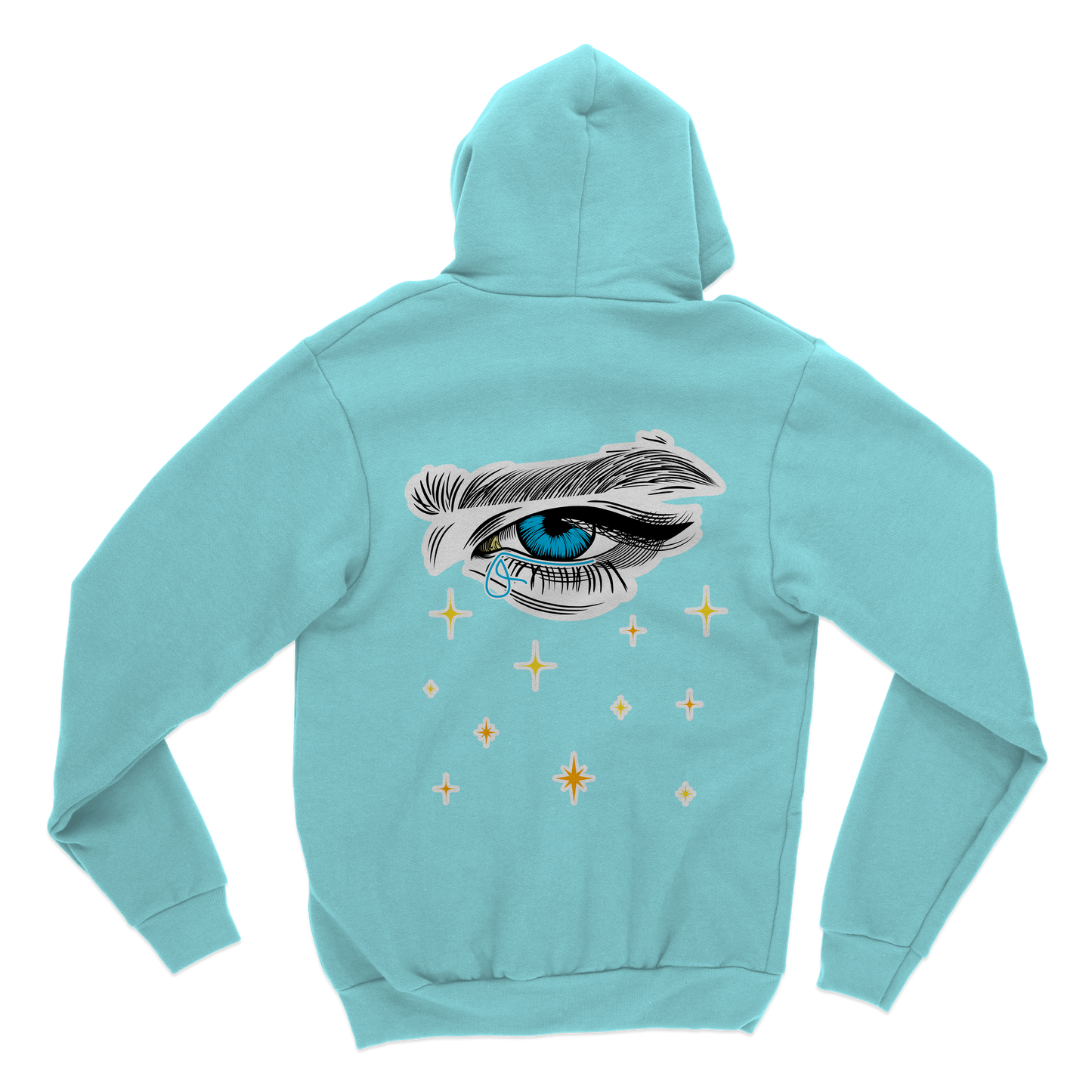 SEIS DE COPAS: Hoodie Azul Pastel PERSONAS LLORANTES